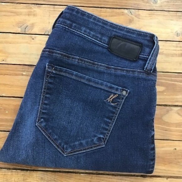 Jeans Mavi kerry mid rise straight leg size 28 stretch soft denim dark blue - Picture 4 of 11